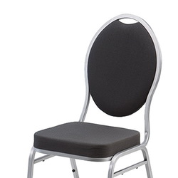 Horecaplaats.nu | Stapel stoel aluminium zwart