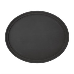 Horecaplaats.nu | Olympia Kristallon polypropyleen ovalen anti-slip dienblad zwart 68,5cm
