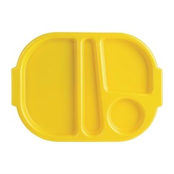Horecaplaats.nu | Olympia Kristallon dienbladen met vakken 32,2x23,6cm geel