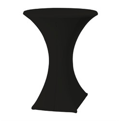 Horecaplaats.nu | Jersey stretch tafelrok zwart 80-85(?)cm voor DL046
