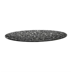 Horecaplaats.nu | Topalit Smartline rond tafelblad zwart graniet 80cm