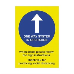 Horecaplaats.nu | Zelfklevende poster A4 'One way system in operation'