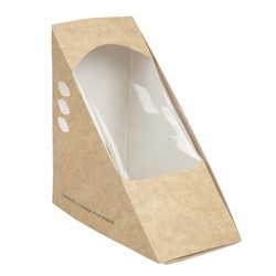 Horecaplaats.nu | Vegware composteerbare kraft sandwichboxen (500 stuks)