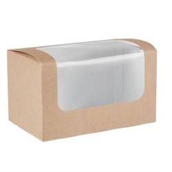 Horecaplaats.nu | Colpac kraft sandwichboxen met PLA venster composteerbaar (500 stuks)