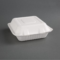 Horecaplaats.nu | Fiesta Compostable composteerbare bagasse voedseldozen 3 compartimenten (200 stuks)