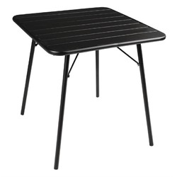 Horecaplaats.nu | Bolero vierkante stalen tafel zwart 70cm