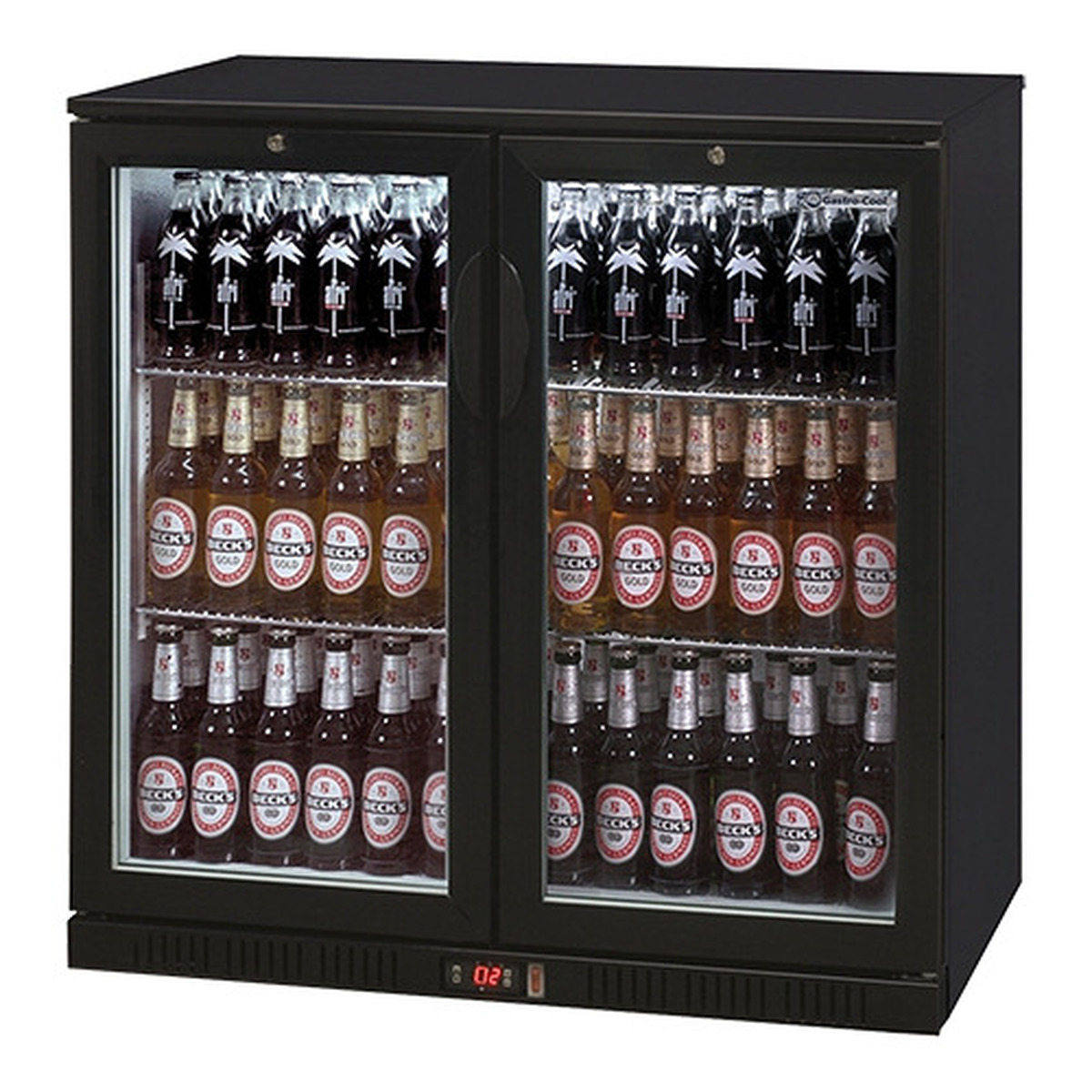 halen Citroen Antagonisme Bar koelkast met 2 glazen deuren 208 liter zwart