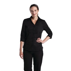 Horecaplaats.nu | Uniform Works dames stretch shirt zwart XS