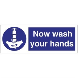 Horecaplaats.nu | Vogue 'Now wash your hands' bord