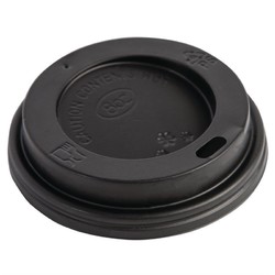 Horecaplaats.nu | Fiesta Recyclable deksel zwart voor Fiesta Recyclable 225ml koffiebekers (50 stuks)