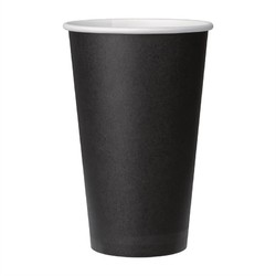 Horecaplaats.nu | Fiesta Recyclable koffiebeker enkelwandig zwart 455ml (1000 stuks)