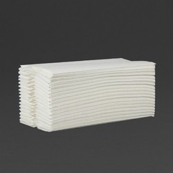 Horecaplaats.nu | Jantex 160-pak C-gevouwen handdoeken 2-laags wit (15 stuks)