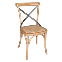 Horecaplaats.nu | Bolero houten stoel met gekruiste rugleuning naturel