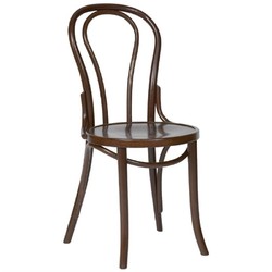Horecaplaats.nu | Bistro stoelen houten walnoot bruine kleur (2 stuks)