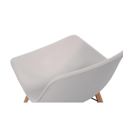 Horecaplaats.nu | Bolero Arlo polypropyleen stoelen met houten poten wit