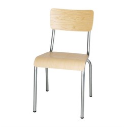 Horecaplaats.nu | Bolero Cantina gegalvaniseerd stalen stoelen met houten zitting en rugleuning (4 stuks)