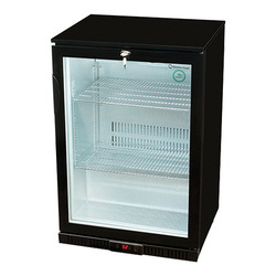 Horecaplaats.nu | Bar koelkast met glazen deur 138 liter Zwart 