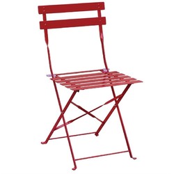 Horecaplaats.nu | Bolero stalen opklapbare stoelen rood (2 stuks)