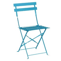 Horecaplaats.nu | Bolero stalen opklapbare stoelen turquoise (2 stuks)