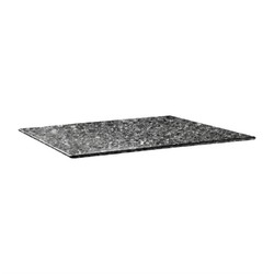Horecaplaats.nu | Topalit Smartline rechthoekig tafelblad zwart graniet 120x80cm