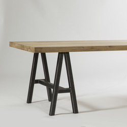 Horecaplaats.nu | Corvus industriële tafel  220x100 blad dikte 4cm