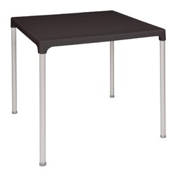 Horecaplaats.nu | Bolero vierkante horeca tafel met aluminium poten zwart 75cm