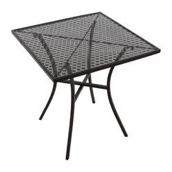 Horecaplaats.nu | Bolero vierkante stalen bistro tafel zwart 70cm