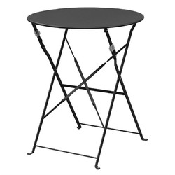 Horecaplaats.nu | Bolero ronde stalen opklapbare tafel zwart 59,5cm