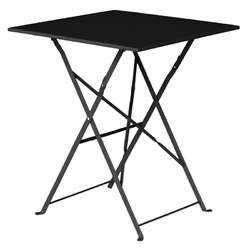 Horecaplaats.nu | Bolero vierkante stalen klaptafel zwart 60cm
