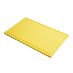 Horecaplaats.nu | Gastro M GN1/1 HDPE snijplank met sapgeul geel