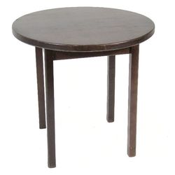Horecaplaats.nu | Cafe tafel donker hout rond 100 cm.