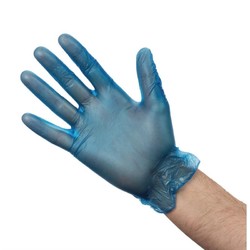 Horecaplaats.nu | Hygiplas vinyl handschoenen blauw gepoederd L