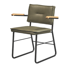 Horecaplaats.nu | Vintage horeca stoel 4x4 met arm leuning