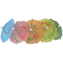 Horecaplaats.nu | Papieren parasol cocktailprikkers assorti